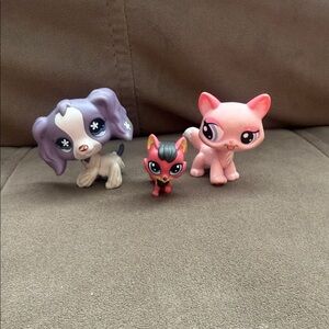 Littlest Pet Shop Pink and Purple Pet Trio